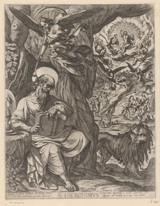 H. Hieronymus no deserto contemplando o juízo final
S. Hieronymus (título sobre o objecto) de Antonio Tempesta