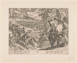 O exército de Alexandre o Grande fecha-se sobre as forças inimigas com fogo
As escrituras de Alexandre o Grande (título da série)
Alexandri magni praecipvae res gestae (título da série) de Antonio Tempesta