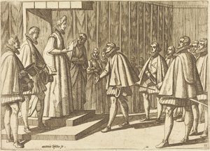 Príncipe italiano perante Margarida da Áustria de Antonio Tempesta