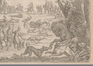 Caça aos touros selvagens
Cenas de caça (parte 2) (título da série)
Primo libro di caccie varie (título da série) de Antonio Tempesta