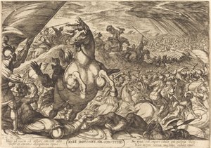 Joshua ordenando que o sol pare de Antonio Tempesta