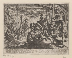 Navios holandeses e romanos no Reno
As guerras Batavianas contra os Romanos (título da série)
Batavorum cum Romanis Bellum (título da série) de Antonio Tempesta