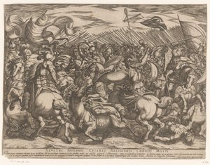 Batalha entre os Gregos e as Amazonas de Antonio Tempesta