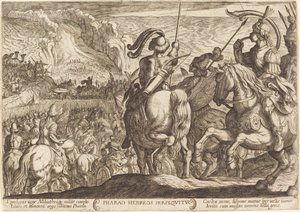 Os egípcios perseguem os israelitas de Antonio Tempesta