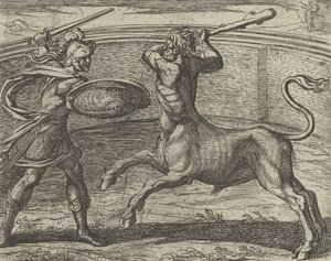 Teseu e o Minotauro Minotauro Teseu vincit, de The Metamorphos..., publicado depois de 1606.