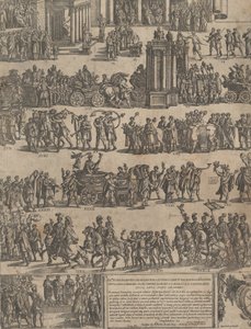 Triunfo de um imperador romano lado esquerdo, 1603. de Antonio Tempesta