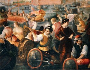 O Desembarque de Catarino Cornaro em Veneza em 1489 (detalhe de 307885)