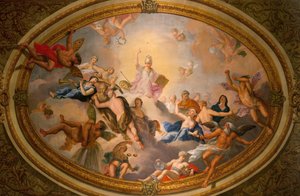 Minerva cercada pelas Artes e Ciências, detalhe da The Banqueting House