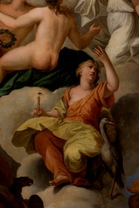 Vigilância, detalhe da Sala de Desenhos da Rainha de Antonio Verrio
