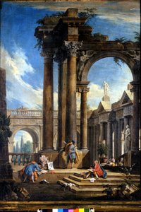 Arqueólogos e Arquitectos (que desenham e medem) de Antonio Visentini