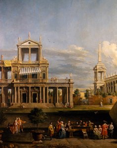 Concerto na Villa, de Antonio Visentini (1688-1782), piano e violino, óleo sobre tela, 207x320, Itália