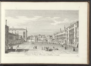 Gezicht op Campo San Polo te Venetië Praça de São Paulo decorada com casas particulares (título no objeto) Gezichten op bugemenen en pleinen in Venetië (título da série) Mais vistas famosas da cidade de Veneza, dos painéis Antonius Canal 38 impressos no ar de Antonio Visentini