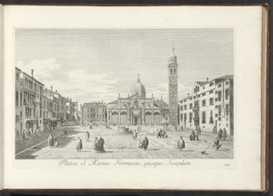 Gezicht op Campo Santa Maria Formosa te Venetië A Praça de Santa Maria Formosa e seu Templo (título no objeto) Gezichten op bugemenen en pleinen in Venetië (título da série) As vistas mais famosas da cidade de Veneza, do 38º alívio aéreo do Canal Antonius de Antonio Visentini