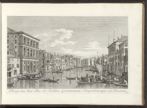 Gezicht op het Canal Grande, Palazzo Grimani en Ca