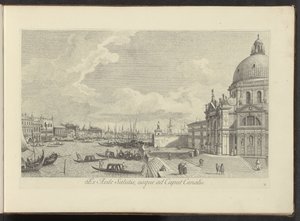 Gezicht op het Canal Grande en de Santa Maria della Salute te Venetië
Ex Aede Salutis, usque ad Caput Canalis (título sobre o objecto)
Urbis Venetiarum prospectus celebrriores, ex Antonii Canal tabulis XXXVIII aere expressi ab Antonio Vissentini in parte