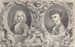 Retratos de Canaletto e Visentini, 1735., 1735. de Antonio Visentini