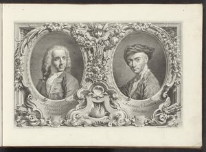 Retratos dos artistas Canaletto e Antonio Visentini
Urbis Venetiarum prospectus celebrriores, ex Antonii Canal tabulis XXXVIII aere expressi ab Antonio Vissentini in partes tres distributi. pars prima (título da série)
Vistas dos principais canais em Ven