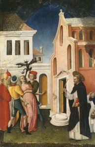São Pedro Mártir Exorcizando uma Mulher Possuída por um Diabo, 1440-50