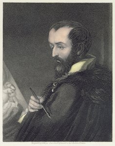 Auto-retrato, gravado pelo bar de Henry Meyer (1782-1847). de William Mackenzie de Antonio da Correggio
