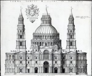 Plano para São Pedro, Roma, 1539 de Antonio da Sangallo
