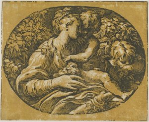 A Virgem, o Menino Jesus e São João de Antonio da Trento