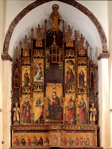 Políptica do Poema da Redenção e Coroação da Virgem Maria Pintura em madeira de Antonello de Saliba de Antonio de Saliba