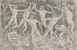 Batalha de Homens Nus, c1470-1475 de Antonio Pollaiuolo