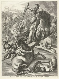 Aquiles derrota Telephos; entrada de Ferdinand em Gand em 1635
Et tanta gessit bella dvm bellvm parat (título sobre o objecto) de Antony van der Does
