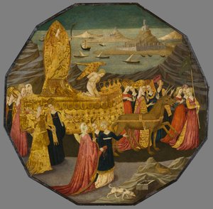 O Triunfo da Castidade, por volta de 1450-1460 (tempera e folha de ouro no painel)