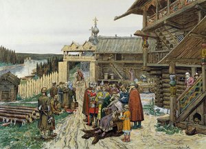 Corte de um príncipe feudal russo, 1908.