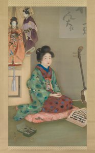 Cantora Feminina para Joruri Puppet Theatre, ca. 1920. de Arai Kou