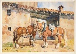 Cavalos (aguarela)