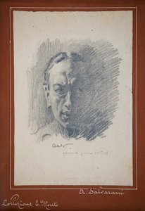 Autorretrato (lápis sobre papel) de Arcangelo Salvarani