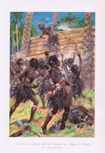 Os gritos aumentaram, e os selvagens agora começaram a atacar a cada trimestre, de 1900 de Archibald Webb