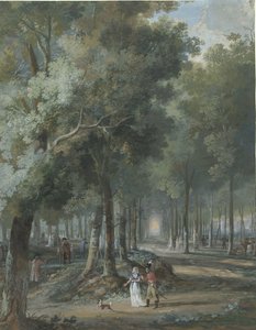 Caminhantes num parque de Arie Lamme