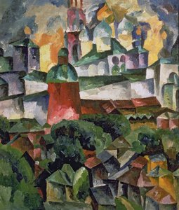 Paisagem perto de Troize-Sergiev de Aristarkh Vasilievic Lentulov