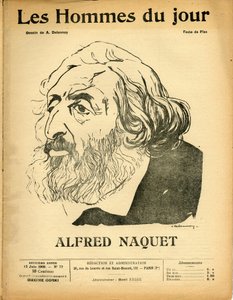 Capa de "Les Hommes du jour", Satirical B & W de Aristide Delannoy