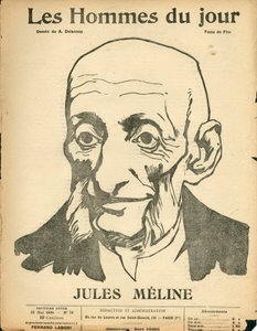 Capa de "Les Hommes du jour", Satirical B & W de Aristide Delannoy
