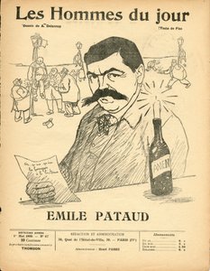 Capa de "Les Hommes du jour", Satirical B & W de Aristide Delannoy