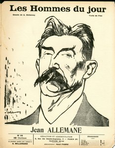 Capa de "Les Hommes du jour", Satirical B & W de Aristide Delannoy