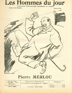 Capa de "Les Hommes du jour", Satirical B & W de Aristide Delannoy