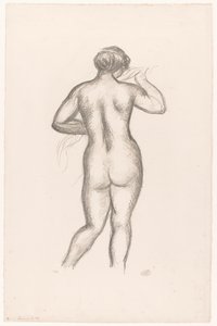 Nu feminino visto de costas Femme nue de dos (título original) de Aristide Maillol (signed by artist)