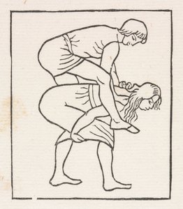 Daphnis e Chloe: Daphnis põe a maçã no seio de Chloe de Aristide Maillol