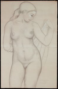 Dina na frente, estude para &39;Harmony&39; de Aristide Maillol