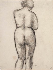 Modelo feminino, visto de costas de Aristide Maillol