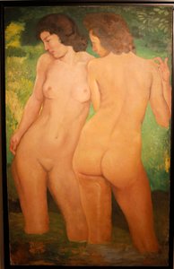Irmãs tomando banho, c.1940 (óleo sobre tela) de Aristide Maillol