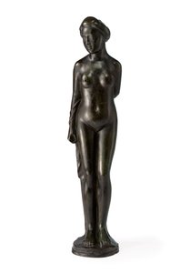 Banhista em pé, com cortinas sobre o braço direito; Baigneuse debout drapee sur le bras droit de Aristide Maillol