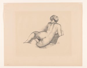 Nu feminino, visto de costas Dina, sur son coude droit (título original) de Aristide Maillol