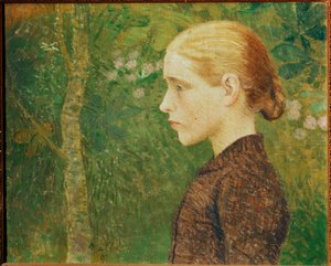 Jovem rapariga da quinta (pintura sobre tela) de Aristide Maillol