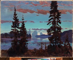 Noite sem dormir. Pintura de Arkadi (Arkady) Alexandrovich Rylov (1870-1939), óleo sobre tela